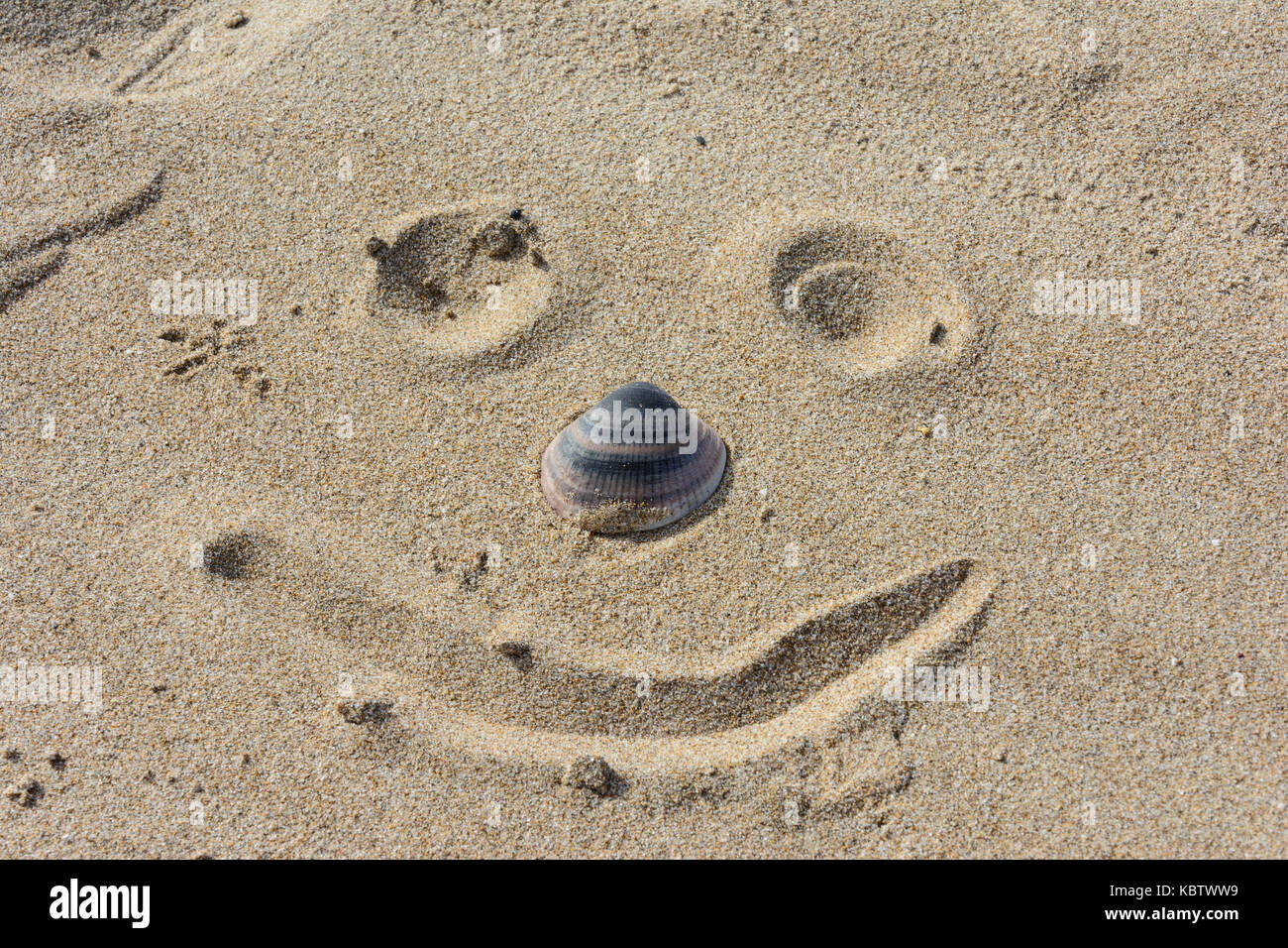 November 13, 2016: Face of beach sand. Stock Photo