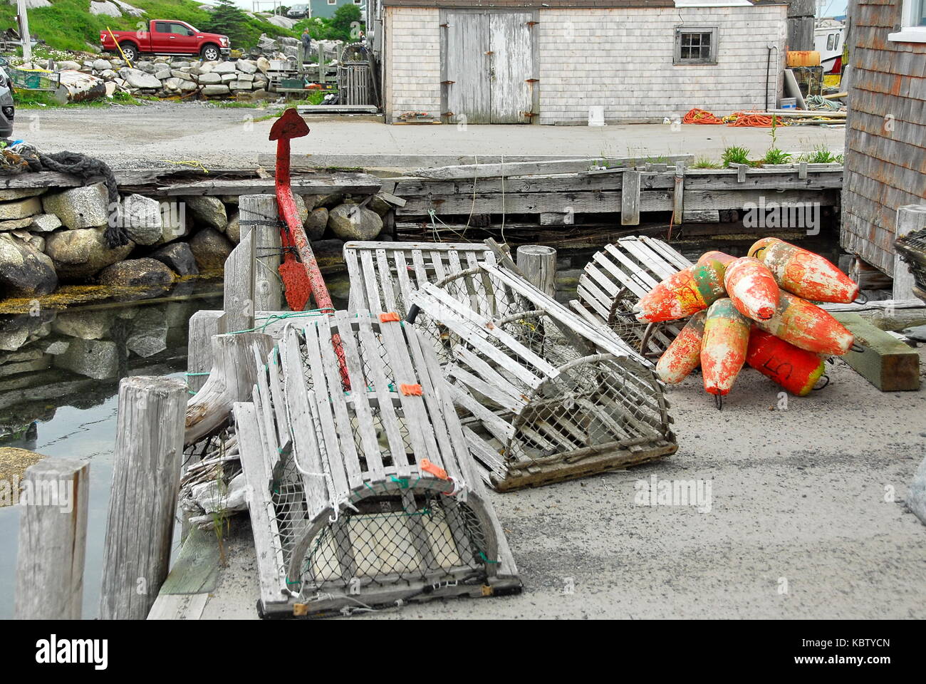 Lobster pots at Peggy's Cove on the eastern shore of St. Margaret's Bay