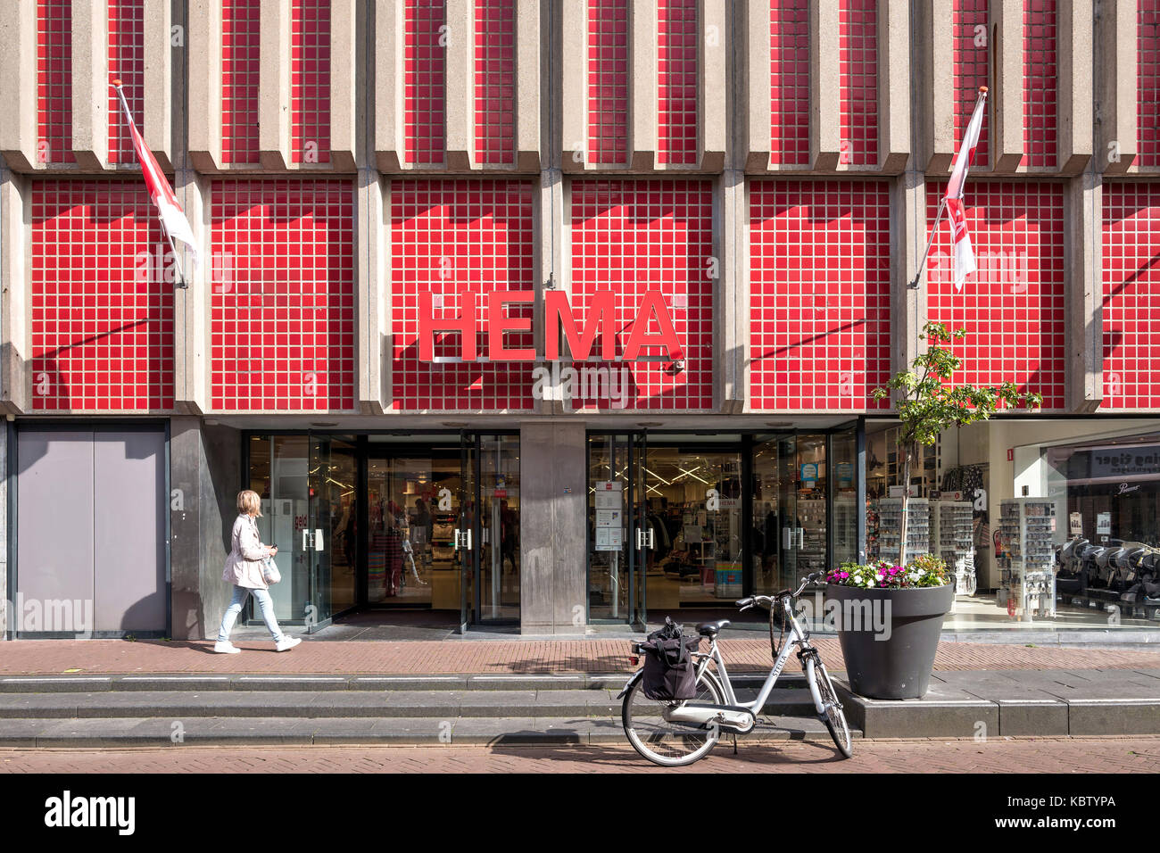 HEMA branch in Gouda, Netherlands. HEMA is a Dutch department store chain and is owned by the British investment firm Lion Capital LLP since 2007. Stock Photo