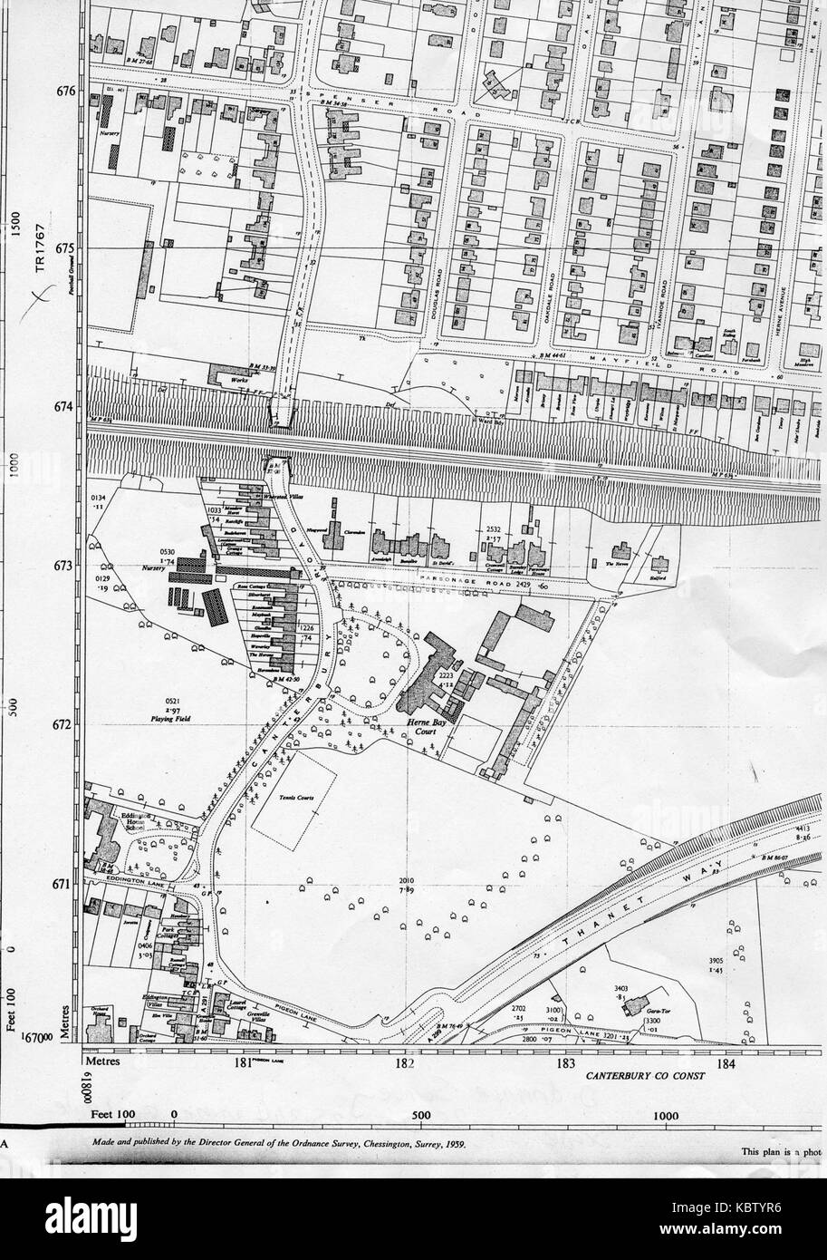 OSmap Eddington Kent 1959 1 004 Stock Photo Alamy