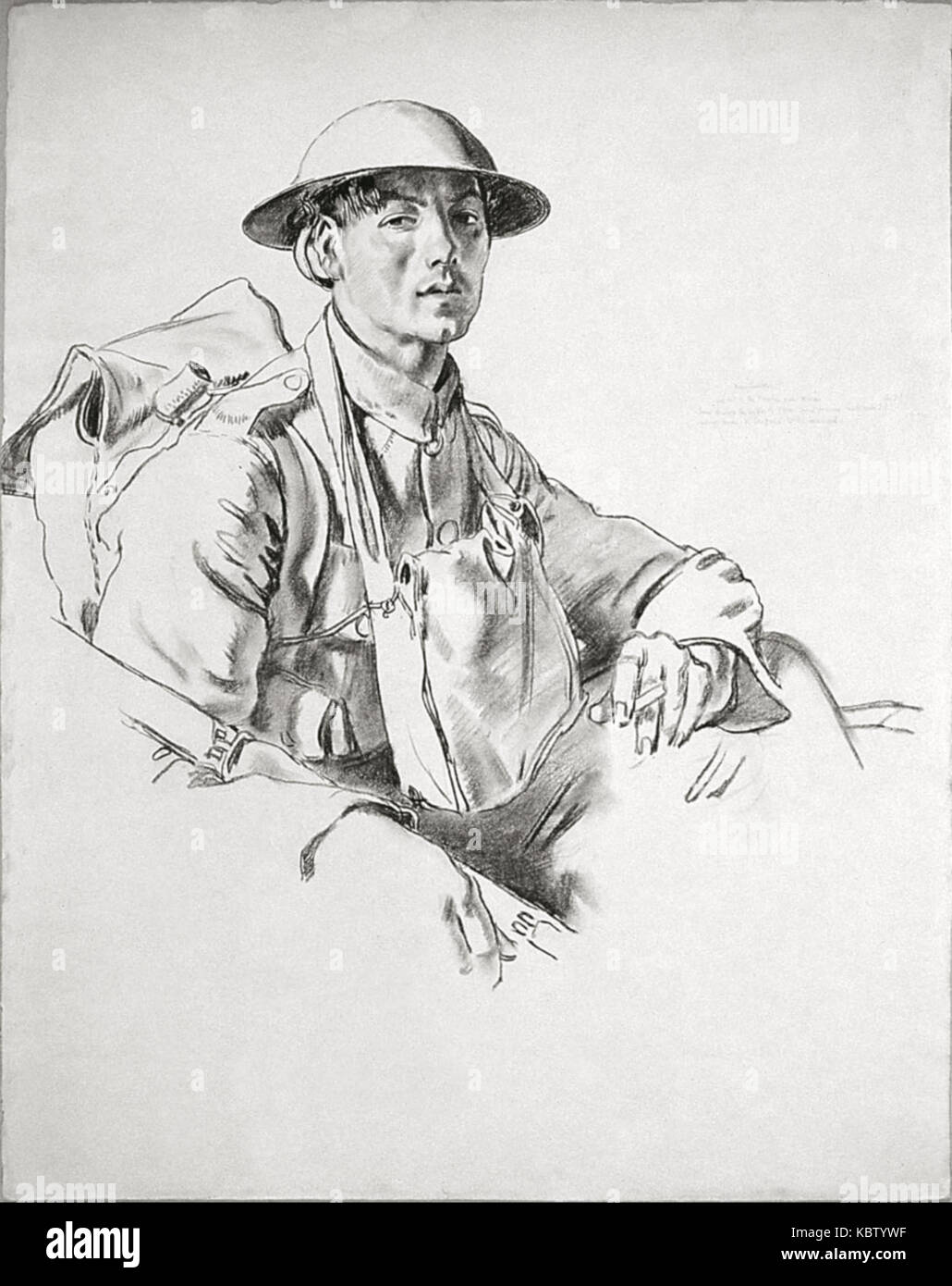 Orpen, William (Sir) (RA)   The Manchesters, Arras. 'Just out of the trenches near Arras. Been through the battles of Ypres and ... Stock Photo