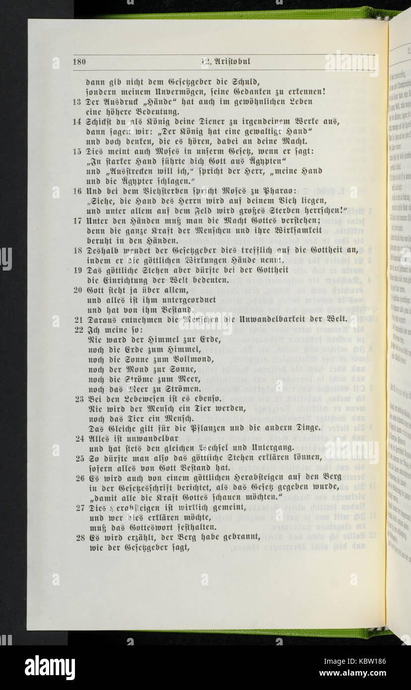 Page from Riessler's Altjüdisches Schrifttum ausserhalb der Bibel, a scholarly compilation of ancient Jewish writings outside the biblical canon. Stock Photo