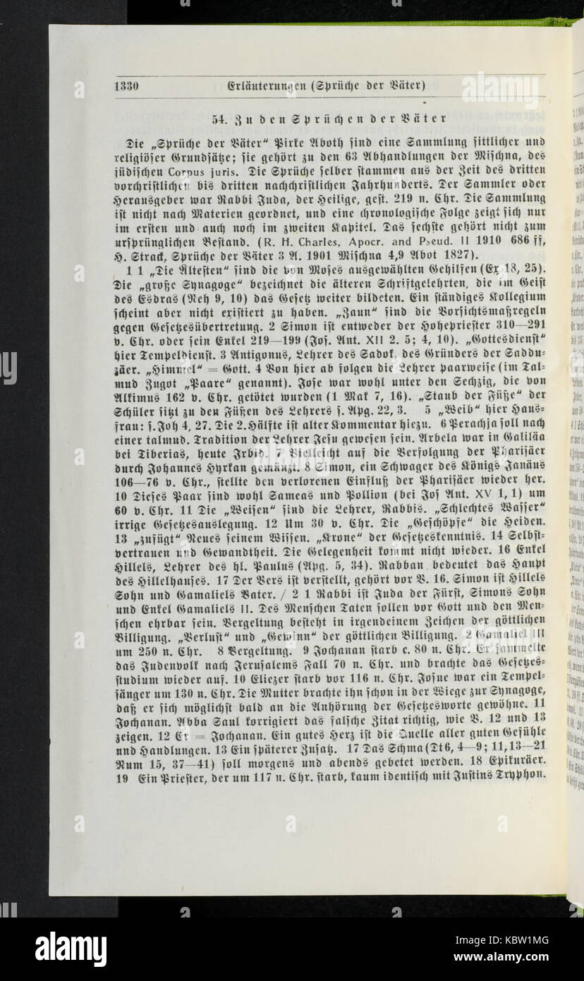 Riessler Altjuedisches Schrifttum ausserhalb der Bibel 1330 Stock Photo