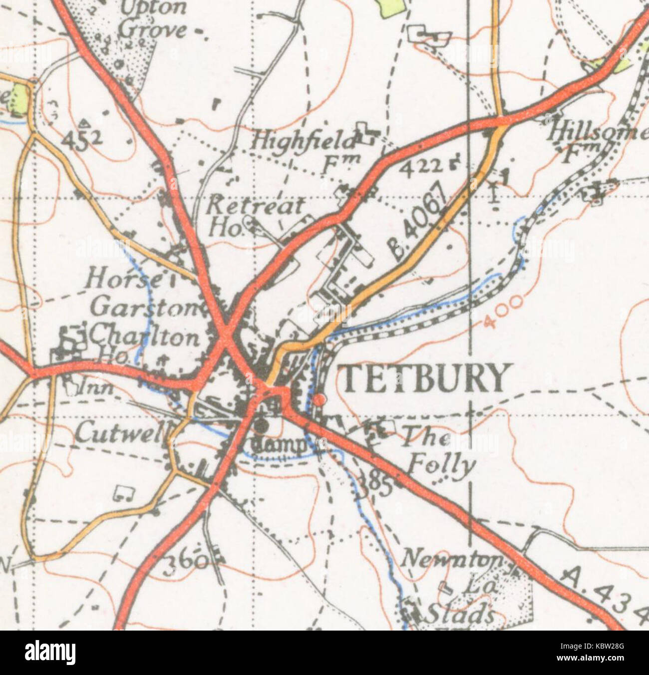 Tetbury map 1946 Stock Photo Alamy