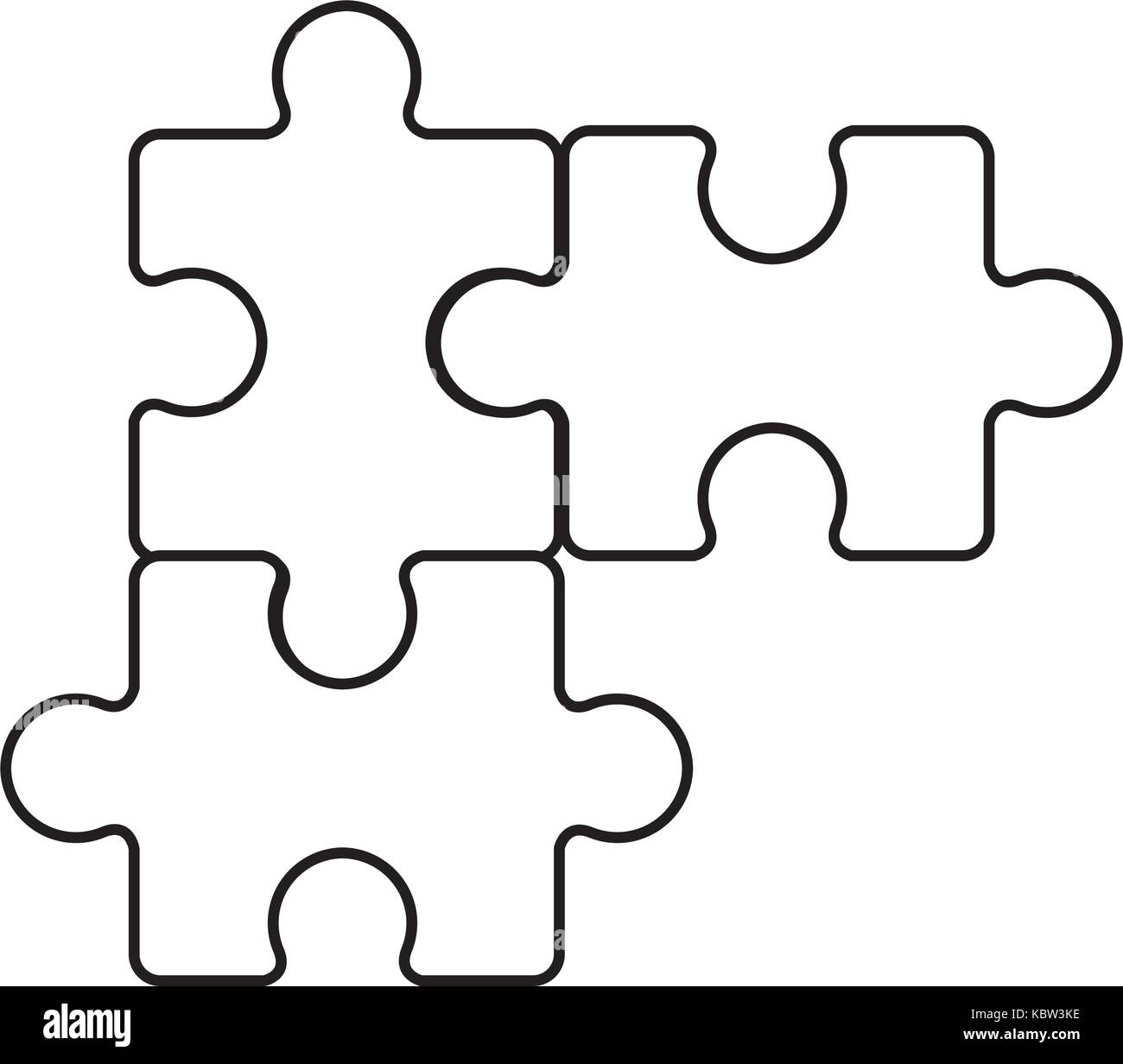 jigsaw puzzles icon over white background vector illustration Stock ...