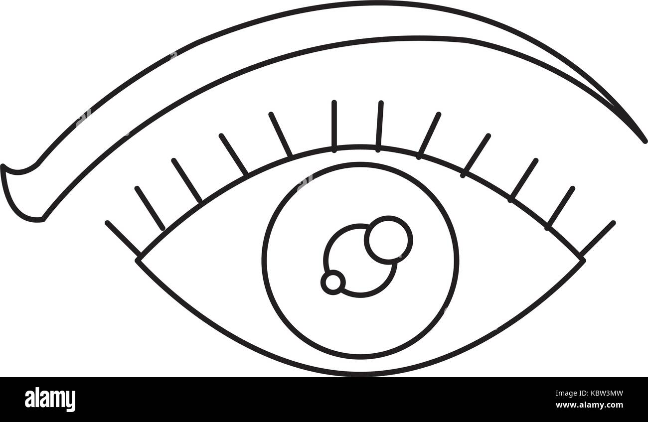 human eye icon over white background vector illustration Stock Vector ...
