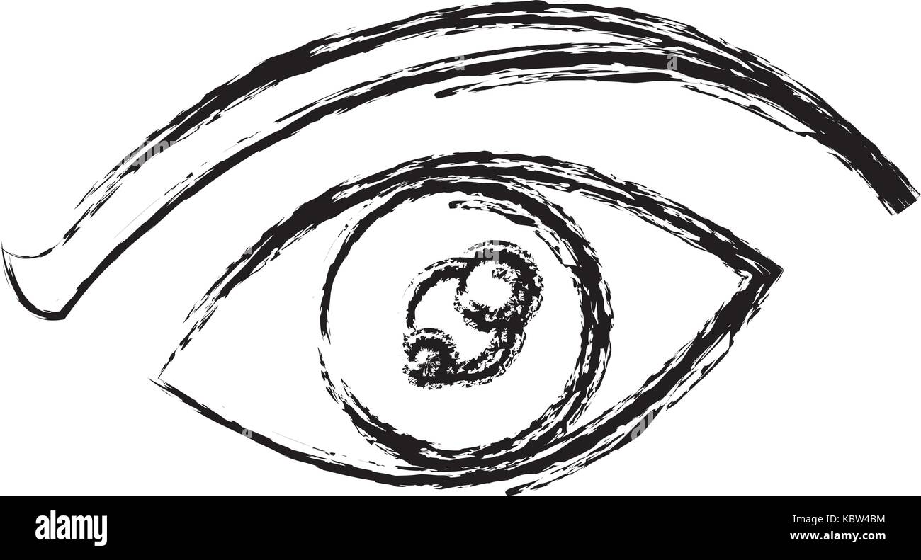 human eye icon over white background vector illustration Stock Vector ...