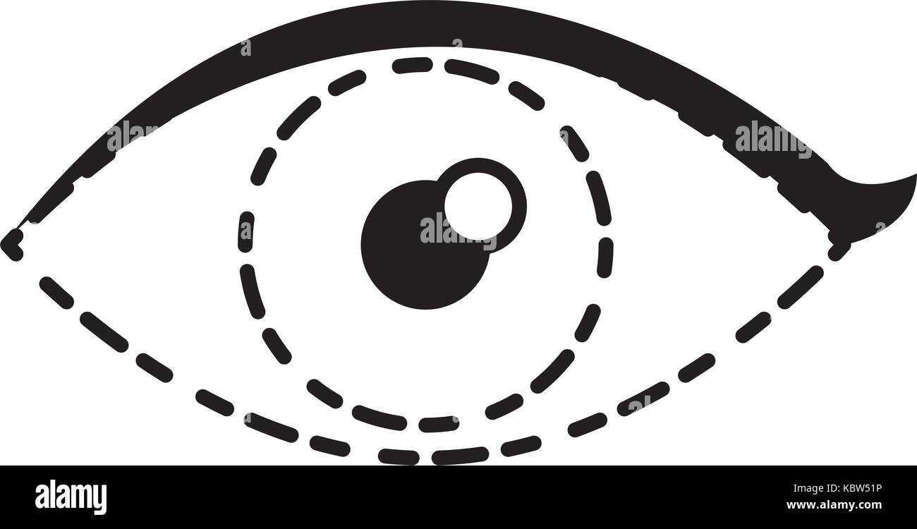 human eye icon over white background vector illustration Stock Vector ...