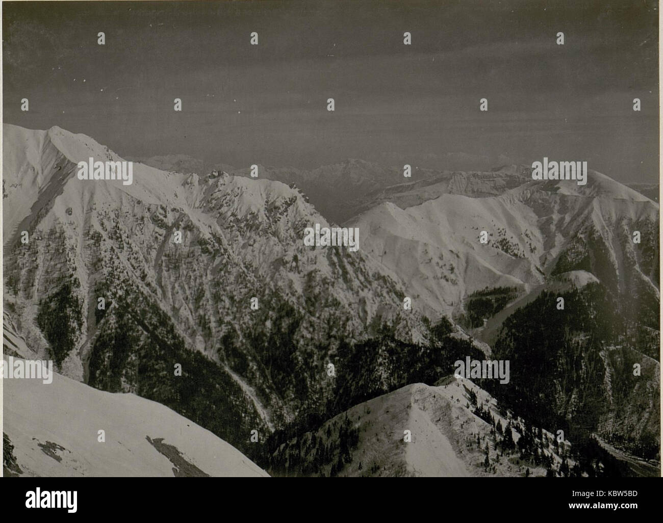 Panorama vom Pasubio, Mt.Pari, Ledrosee bis zur Cadria. Stpkt, Art. Beobachter auf Campei. 13 III.1918.) (BildID 15514775) Stock Photo