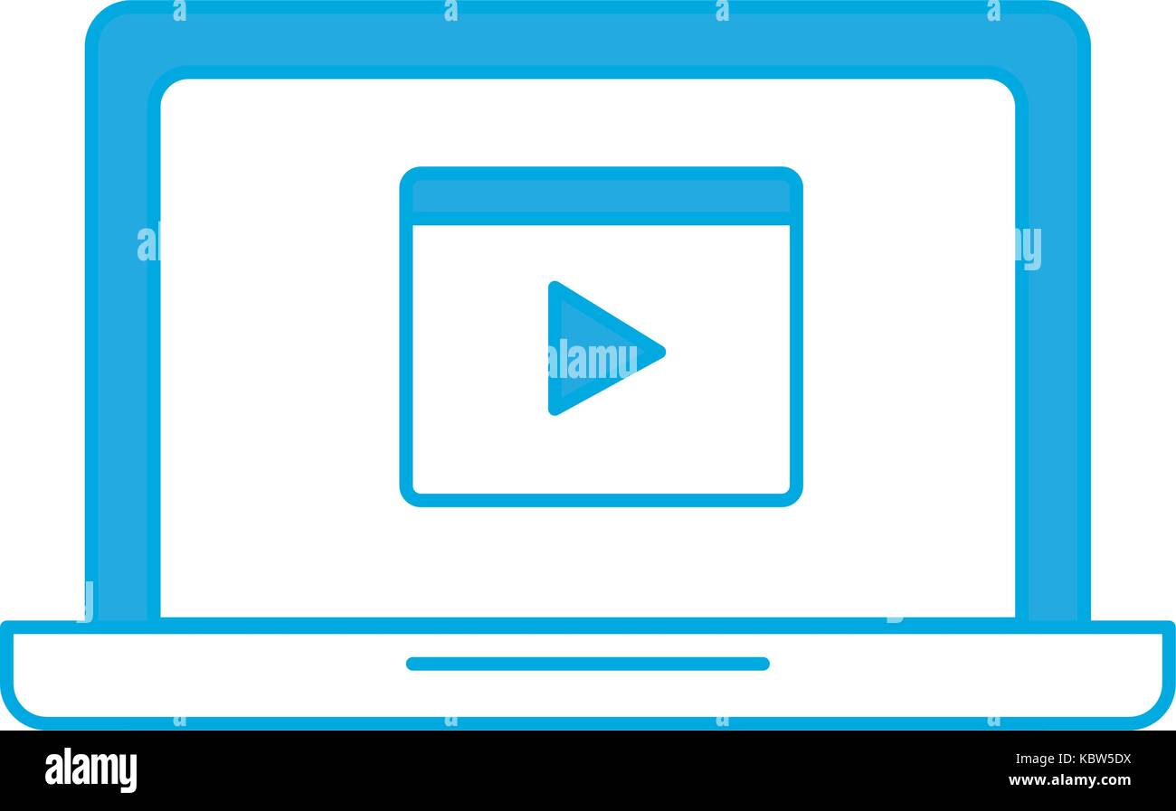 laptop computer icon over white background vector illustration Stock ...