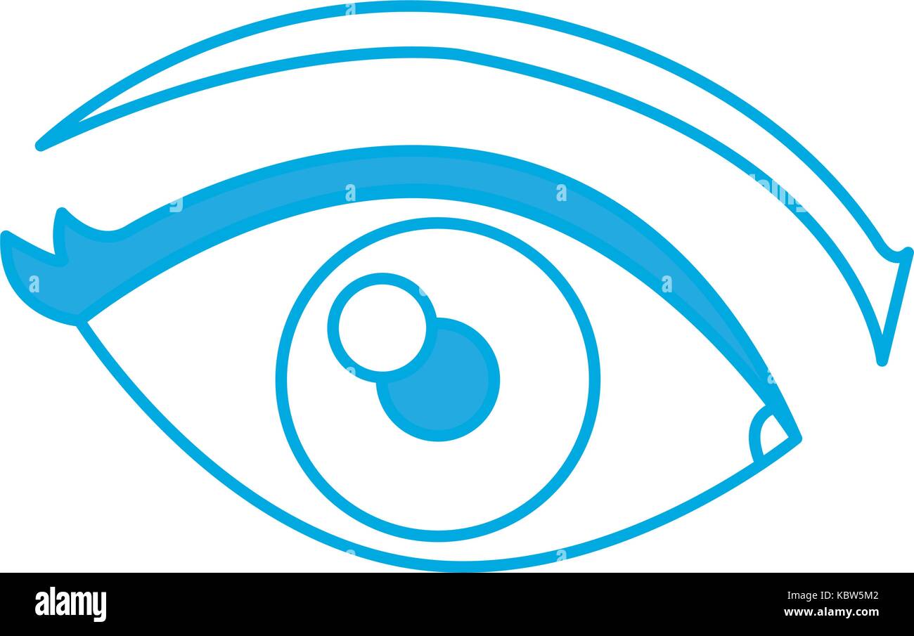 human eye icon over white background vector illustration Stock Vector ...