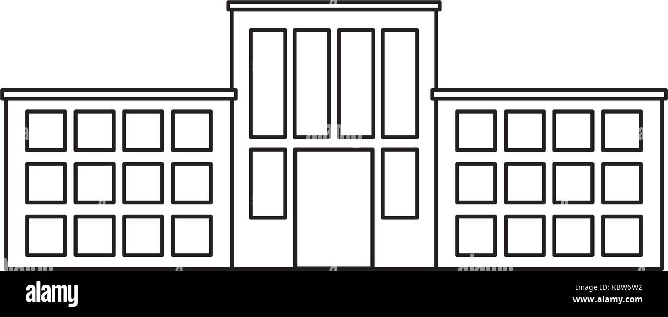 school building icon over white background vector illustration Stock ...
