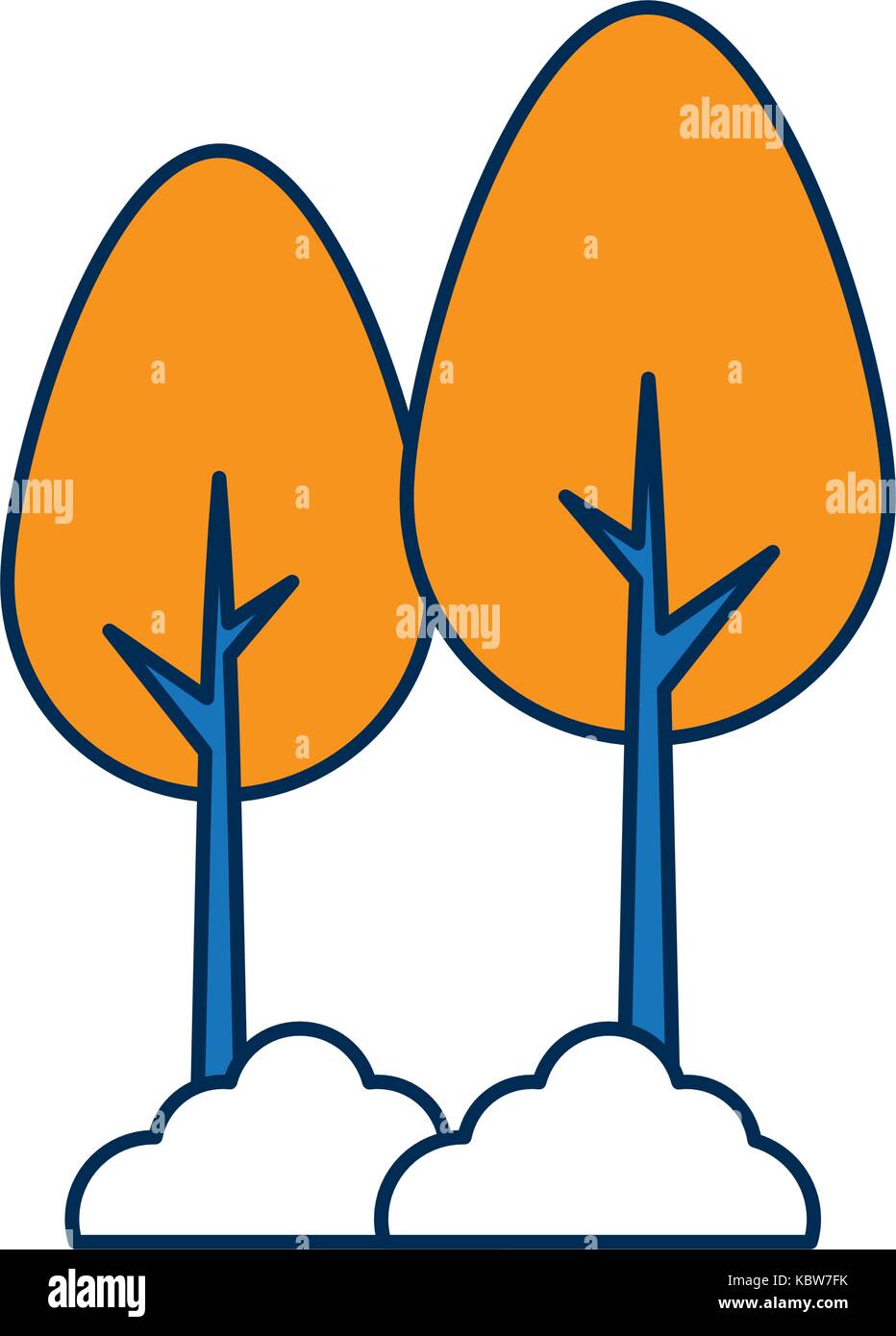 trees icon over white background colorful design vector illustration ...