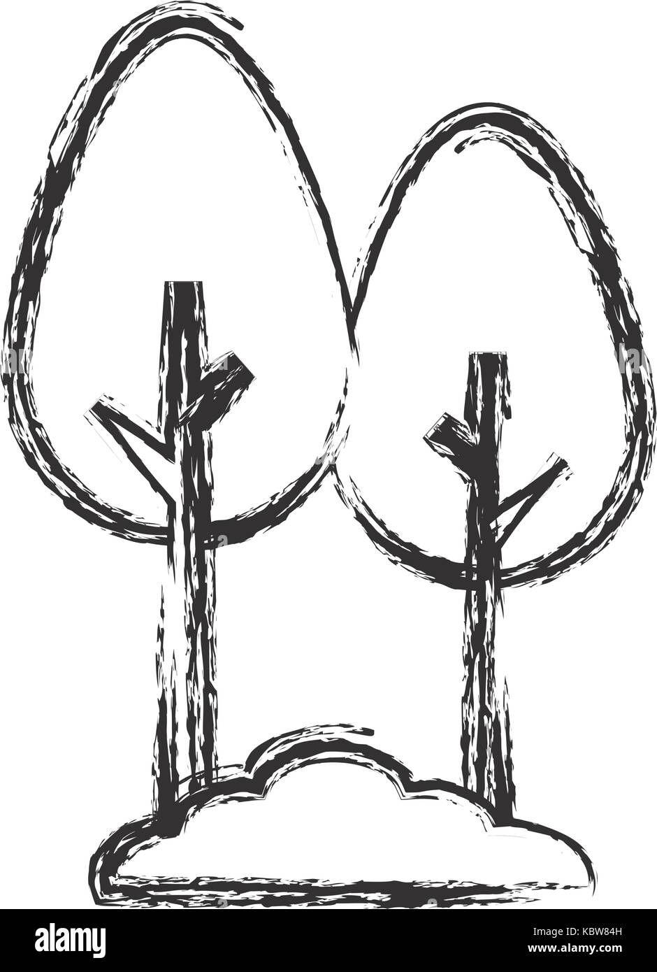 trees icon over white background vector illustration Stock Vector Image ...