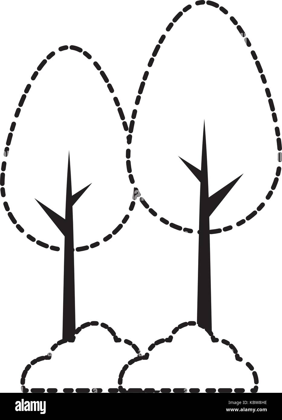 trees icon over white background vector illustration Stock Vector Image ...