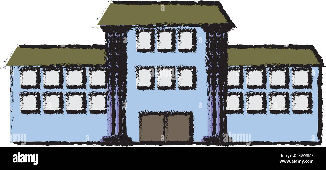 school building icon over white background vector illustration Stock ...
