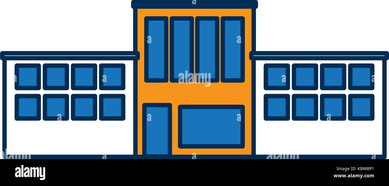 school building icon over white background vector illustration Stock ...