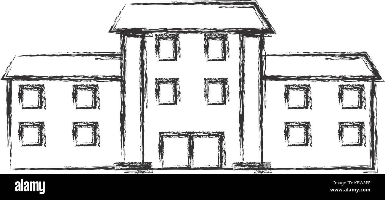 school building icon over white background vector illustration Stock ...