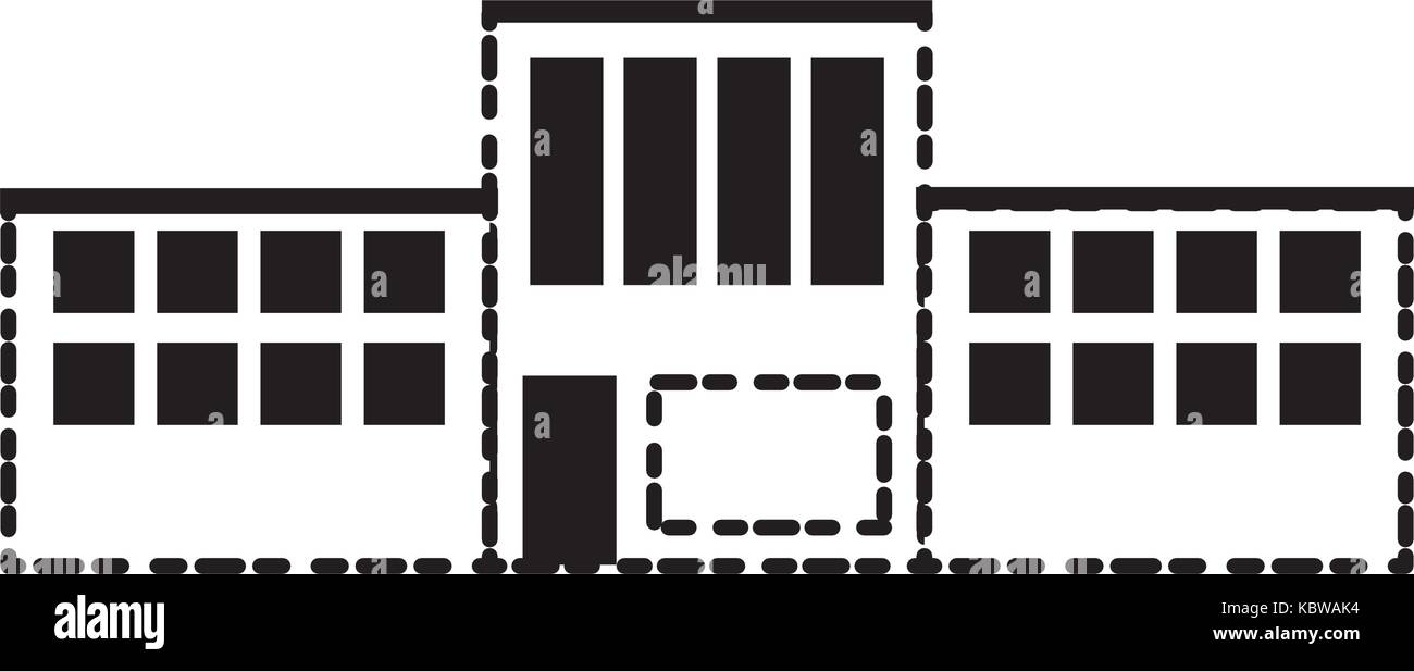 school building icon over white background vector illustration Stock ...