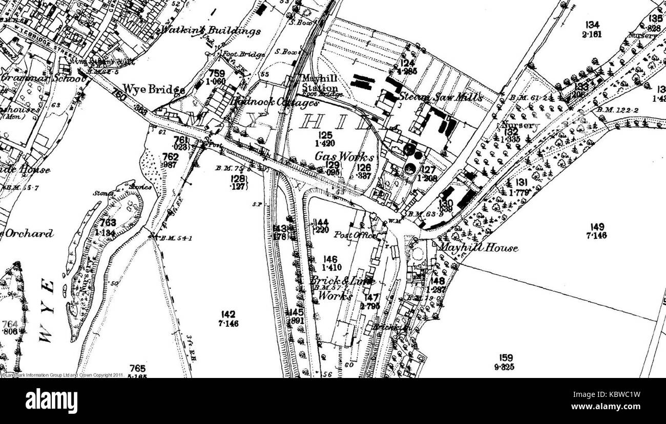 Gas Works Monmouth 1880 Stock Photo Alamy