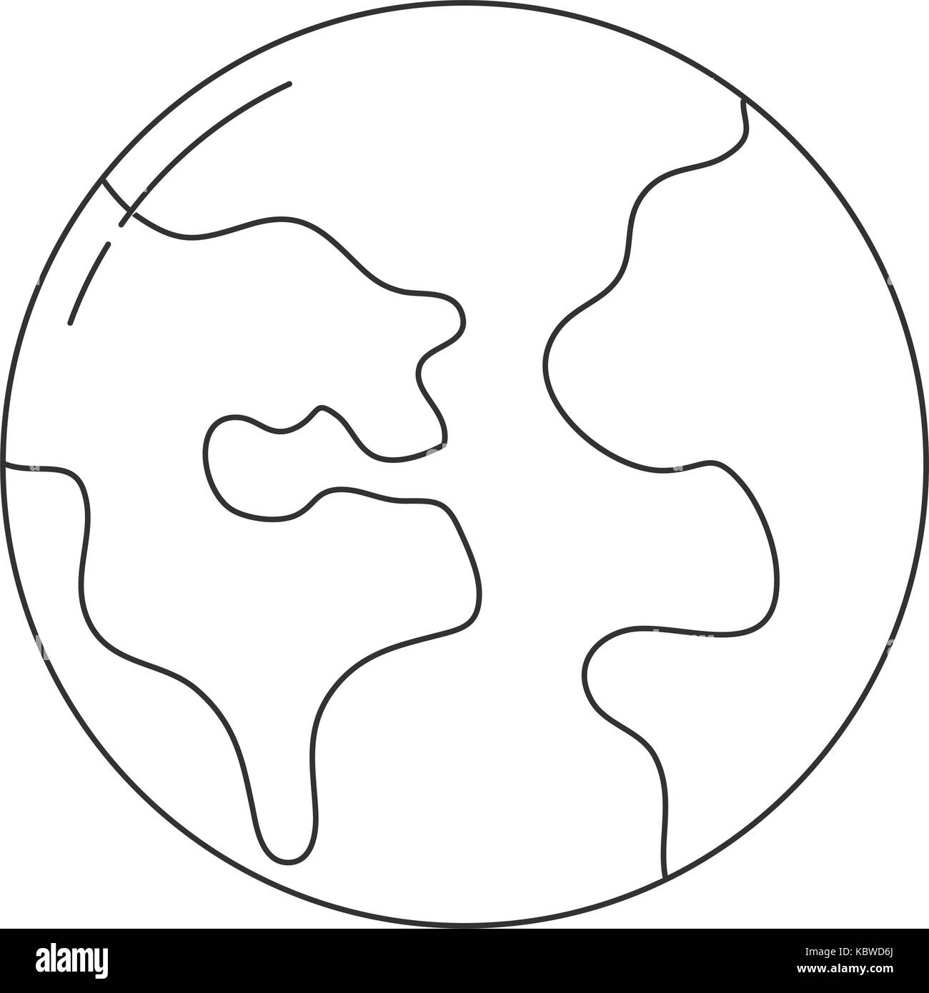 earth planet icon over white background vector illustration Stock ...