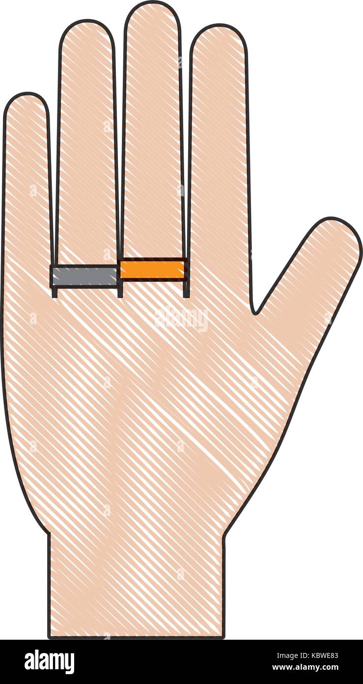 human hand icon over white background vector illustration Stock Vector ...