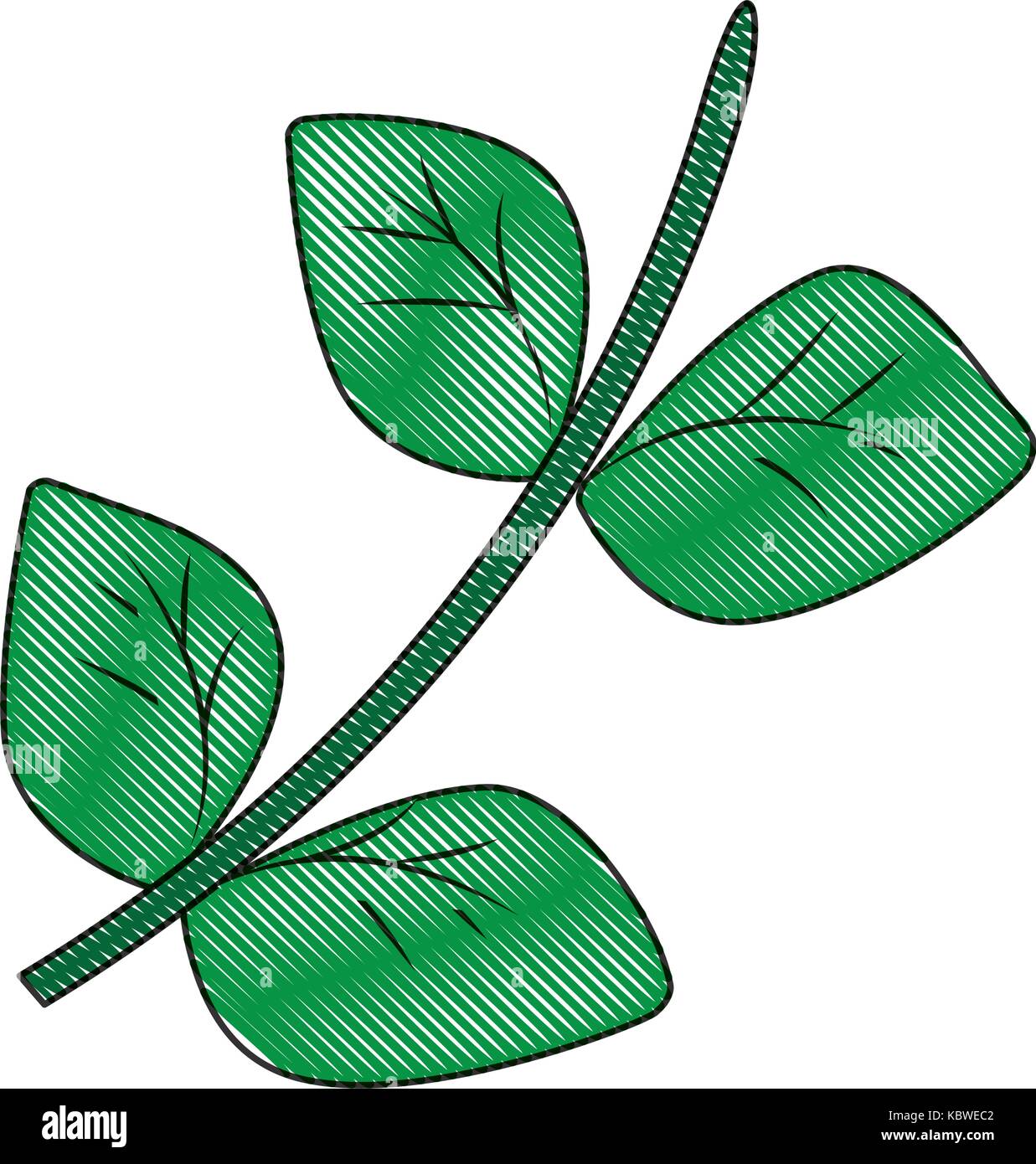 leaves icon over white background vector illustration Stock Vector ...