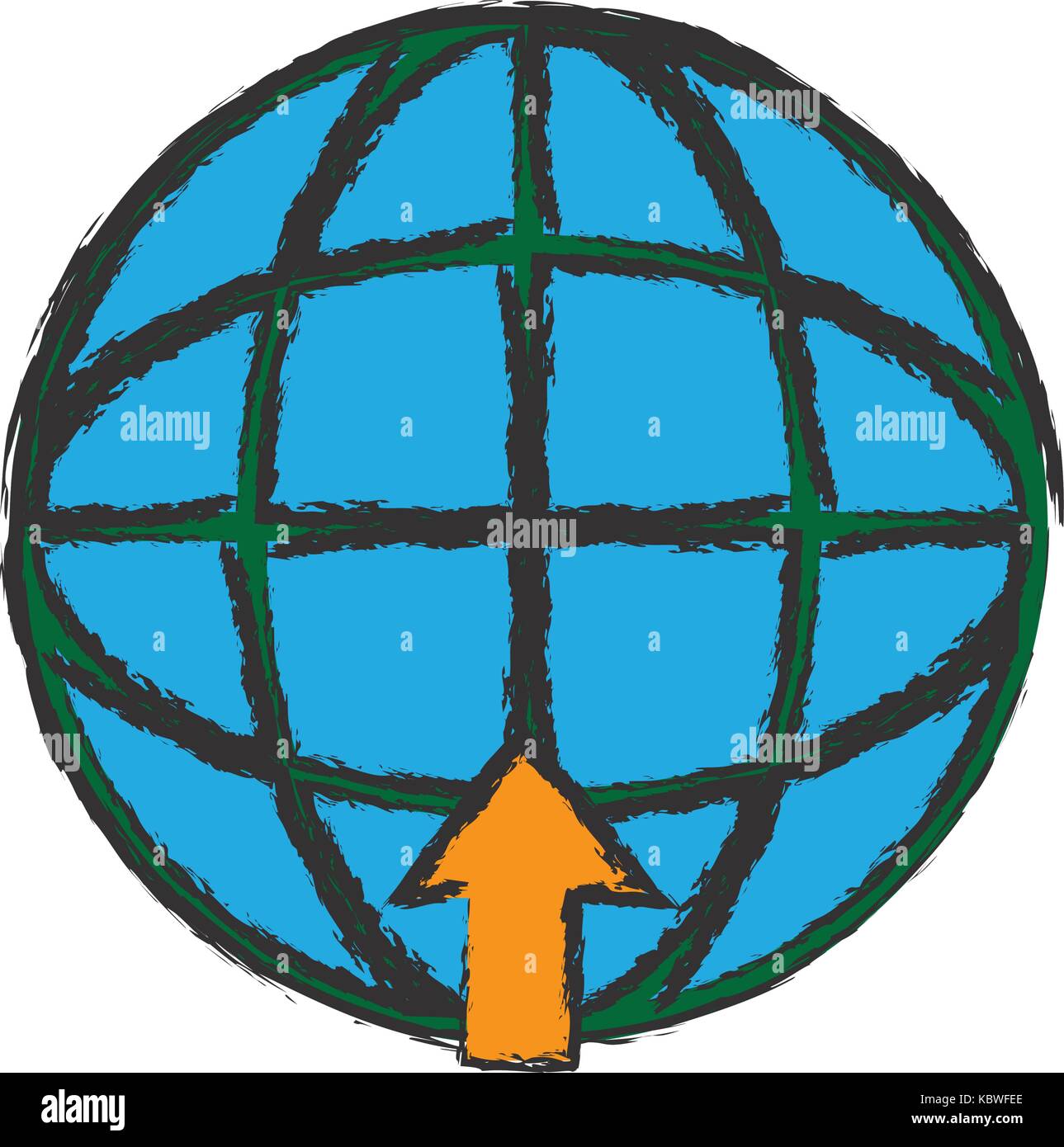 global sphere icon over white background vector illustration Stock ...