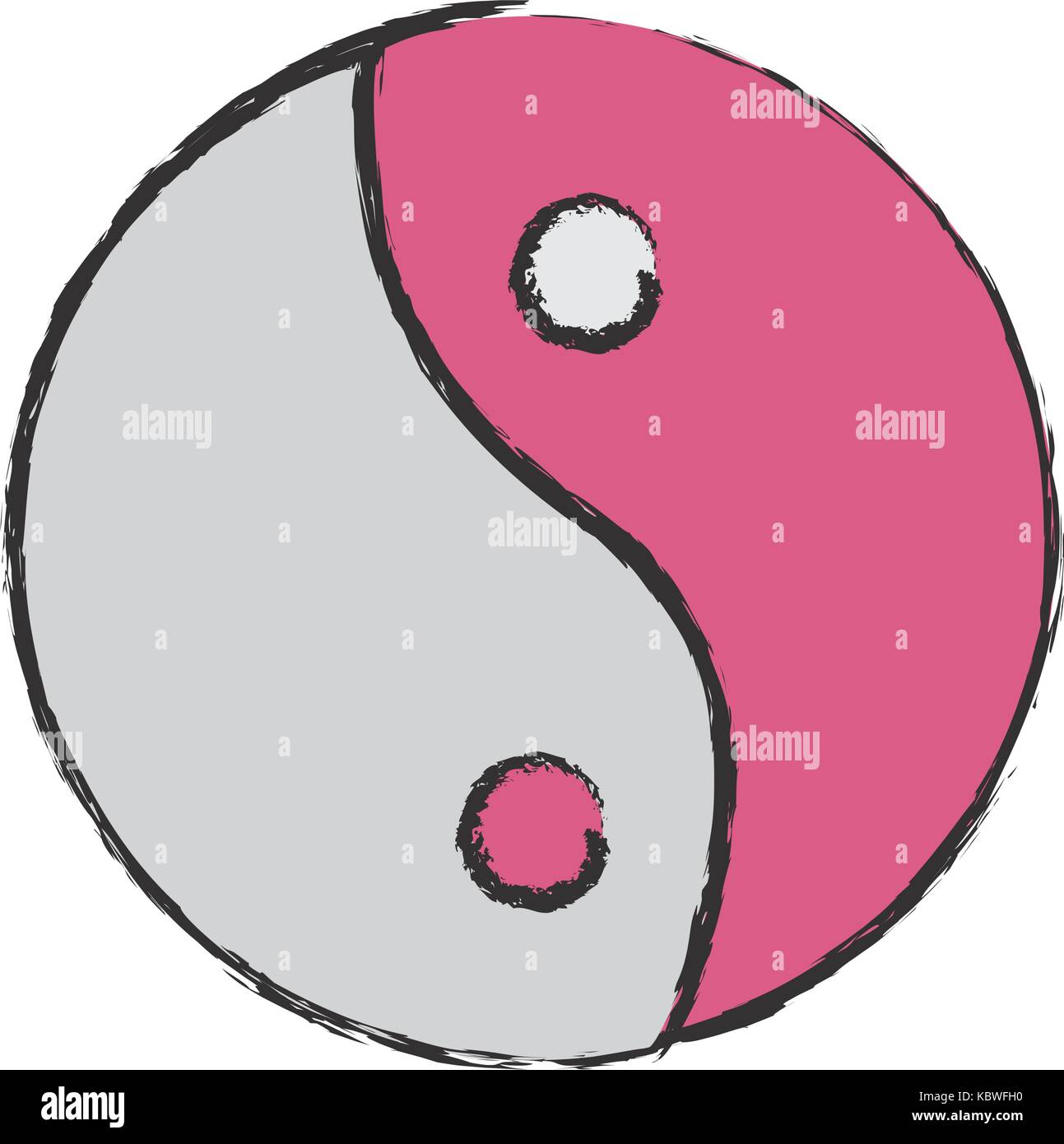 yin yang icon over white background vector illustration Stock Vector ...
