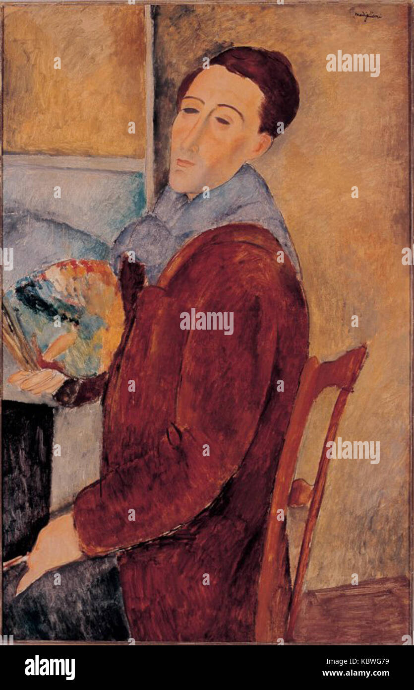 Modigliani autoretrato macusp1 Stock Photo Alamy
