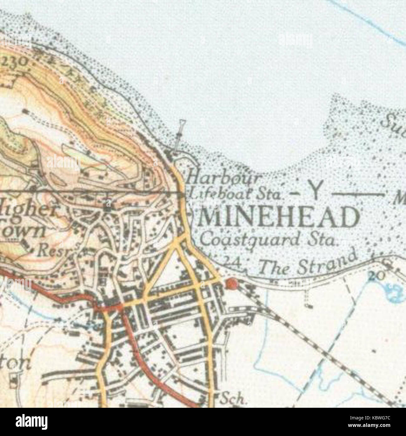 Minehead map 1937 Stock Photo Alamy