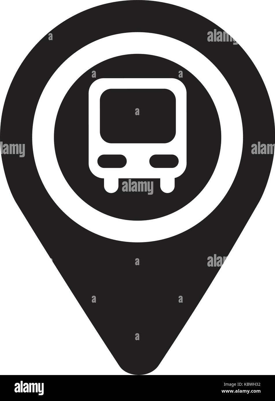 Bus Station Map Symbol Map Pointer With Symbol Bus Station For Location Stock Vector Image & Art -  Alamy