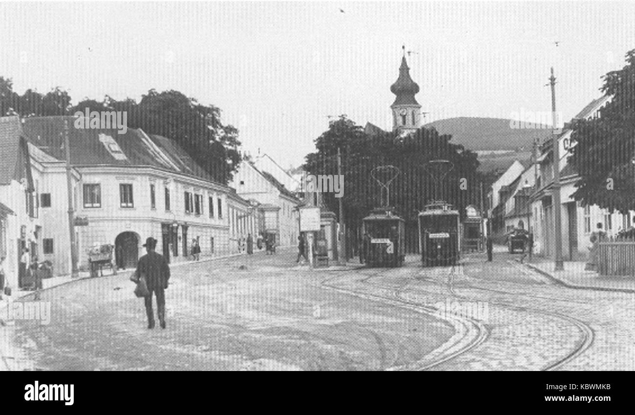 Wien Grinzing Grinzinger Platz 1912 Stock Photo