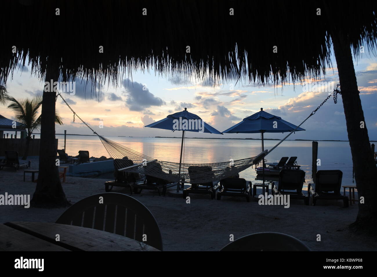 Evening view of Blackwater Sound from Key Largo, Florida Stock Photo