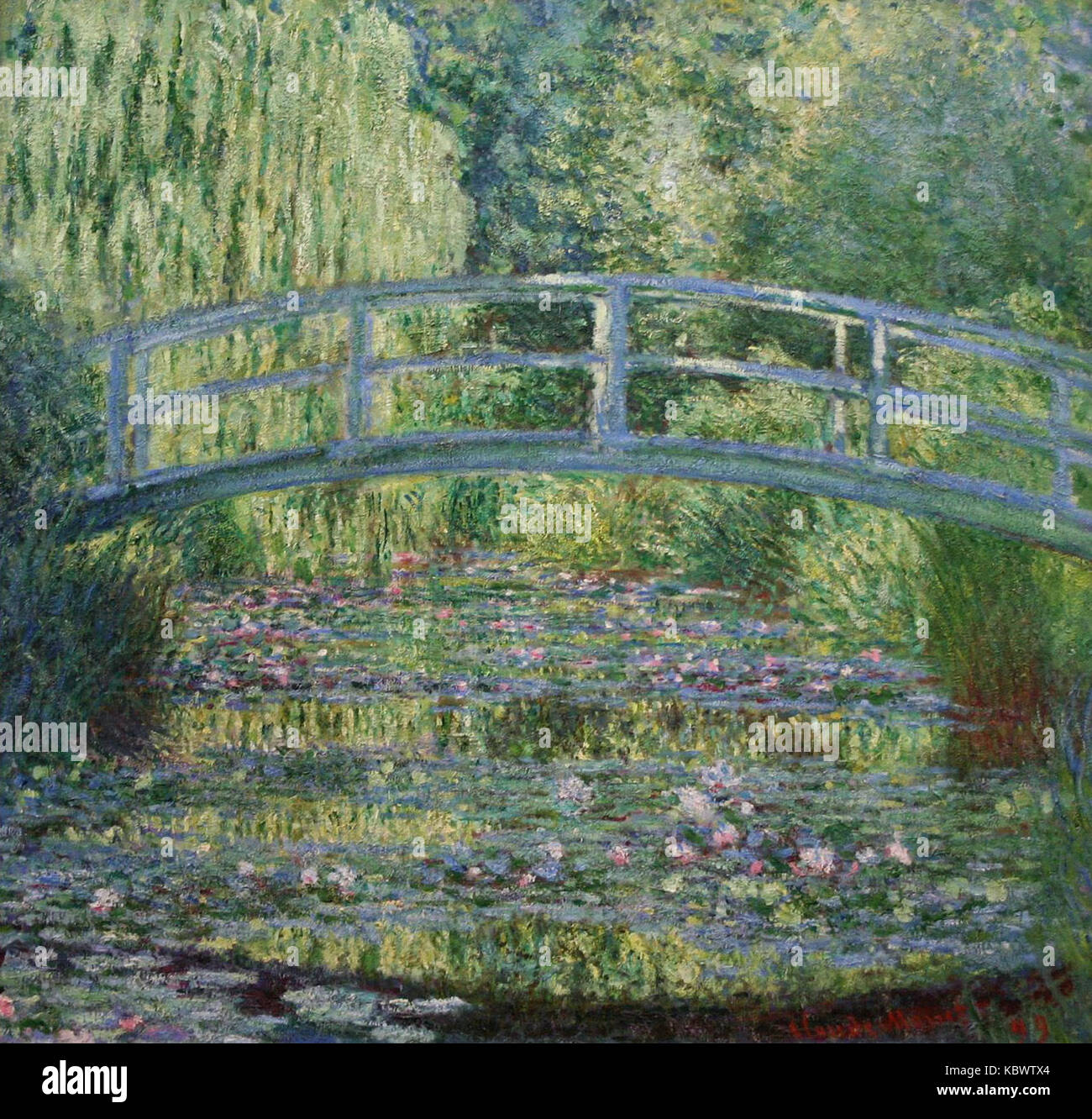 Claude Monet   Water Lilies and Japanese Bridge Stock Photo