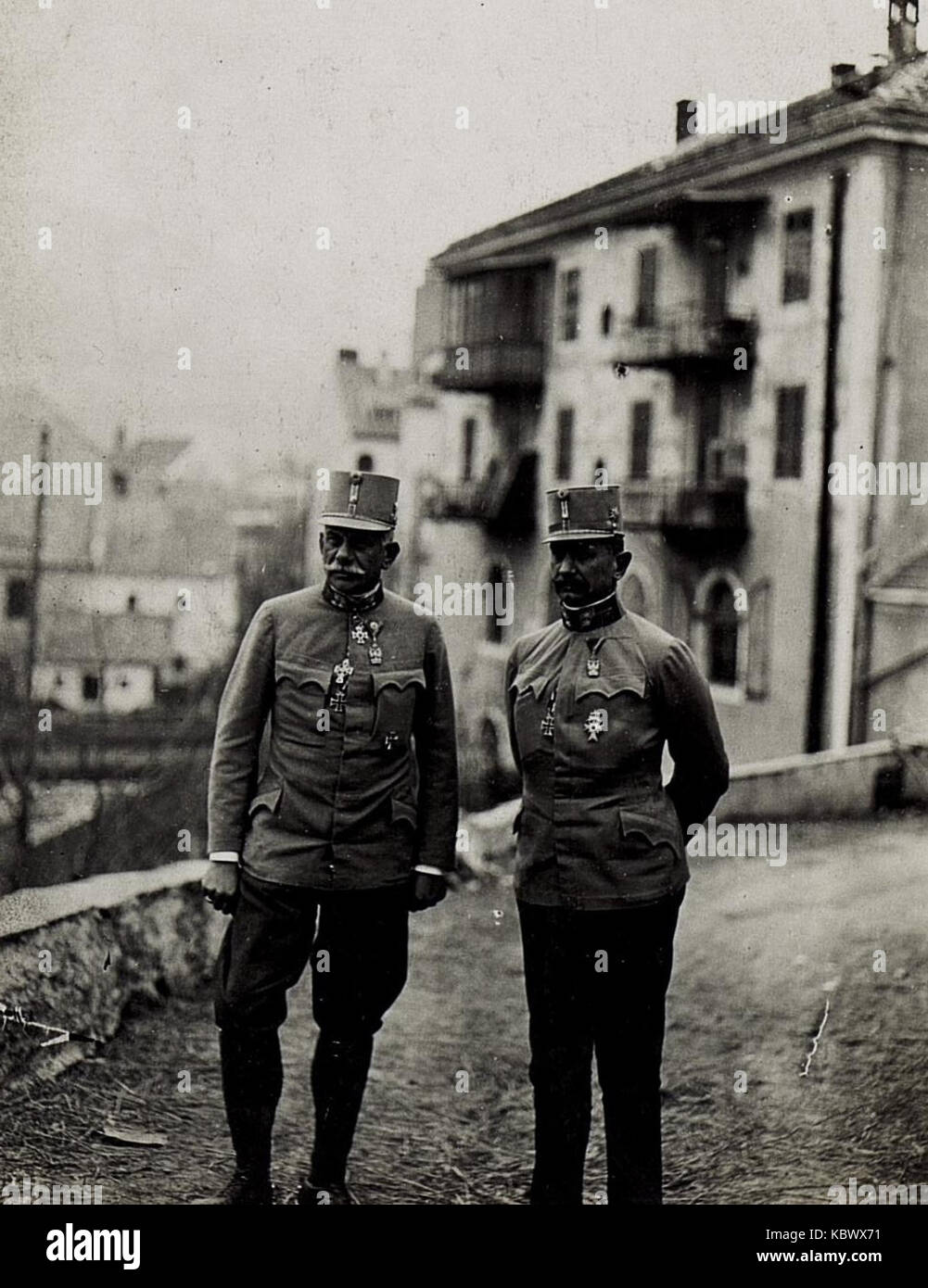 Exzellenz Roth mit seinem Generalstabschef Obstleutnant von Langer, 19 ...