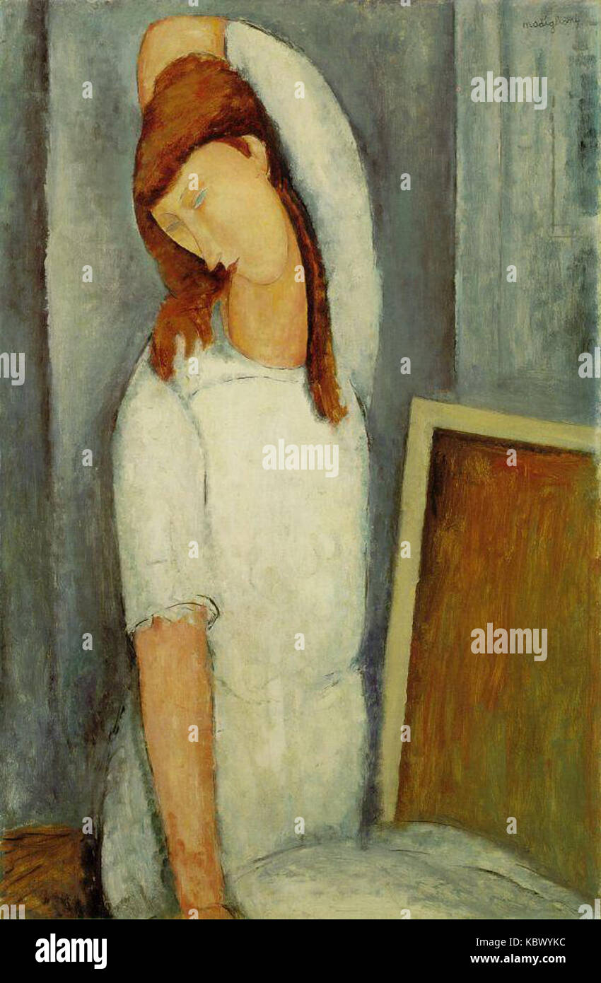 Amedeo Modigliani Jeanne Hebuterne Stock Photo