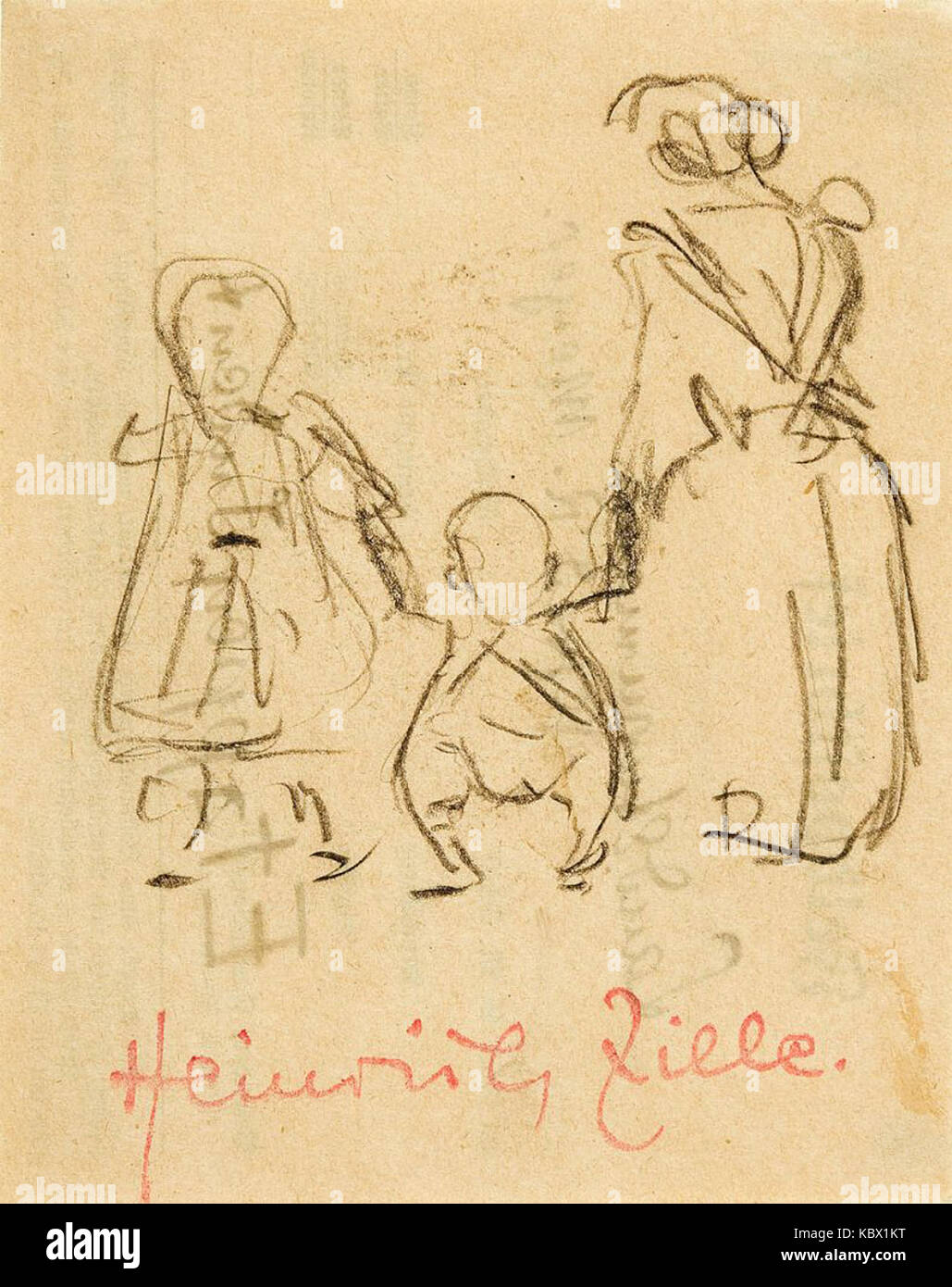 デッサン ハインリッヒ・ツィレ（Rudolf Heinrich Zille