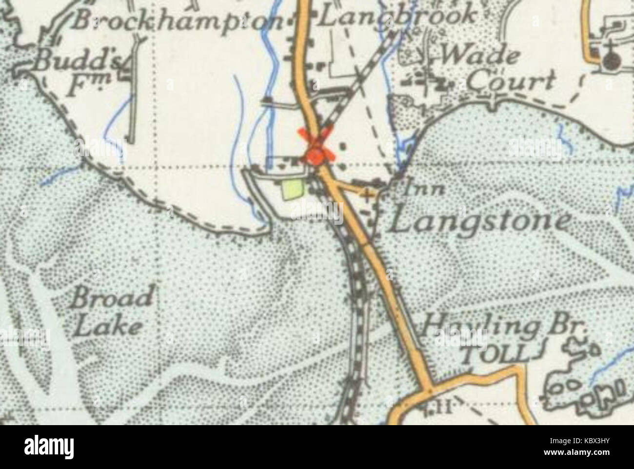 Langstone map 1945 Stock Photo - Alamy