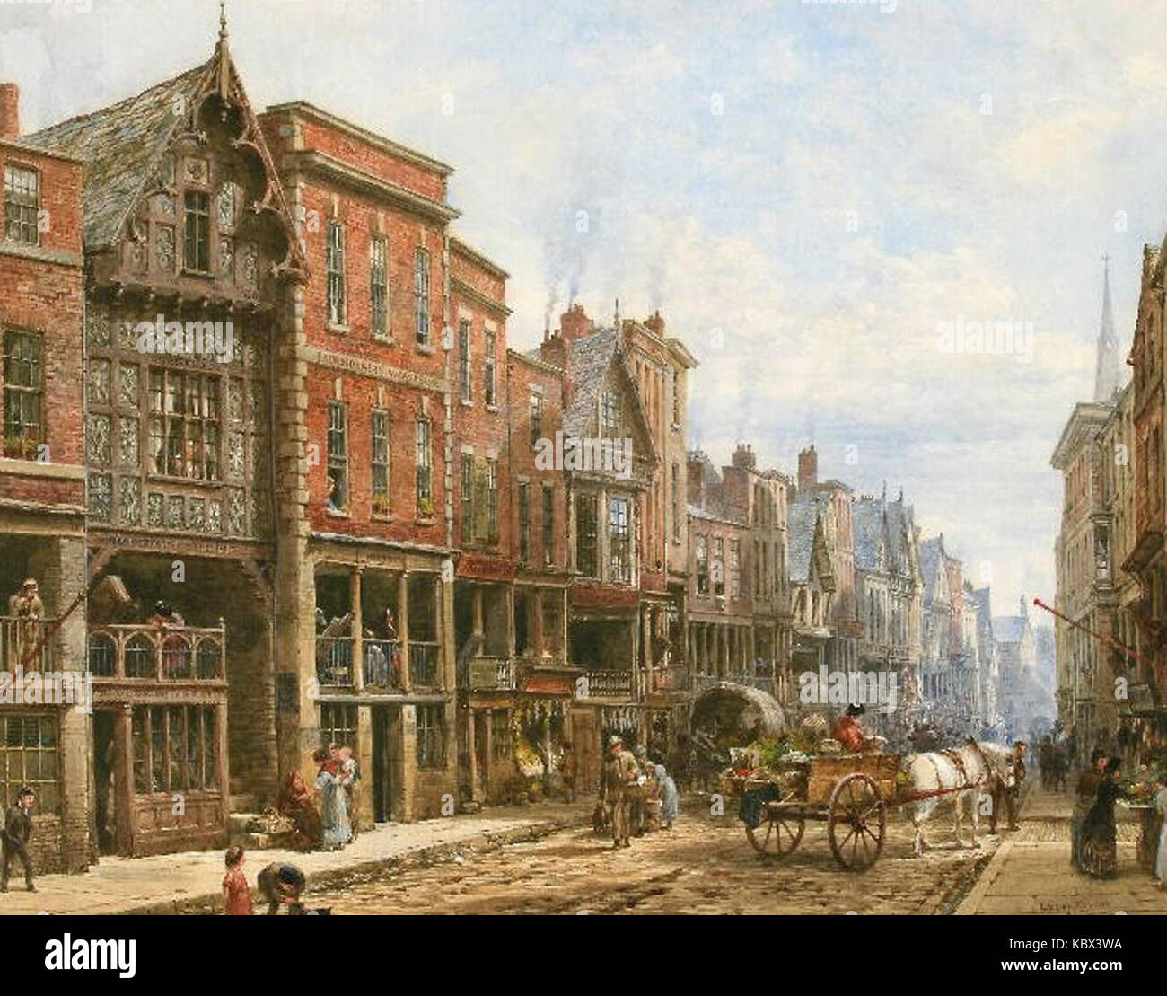 Louise Rayner Chester Watergate Street Stock Photo Alamy