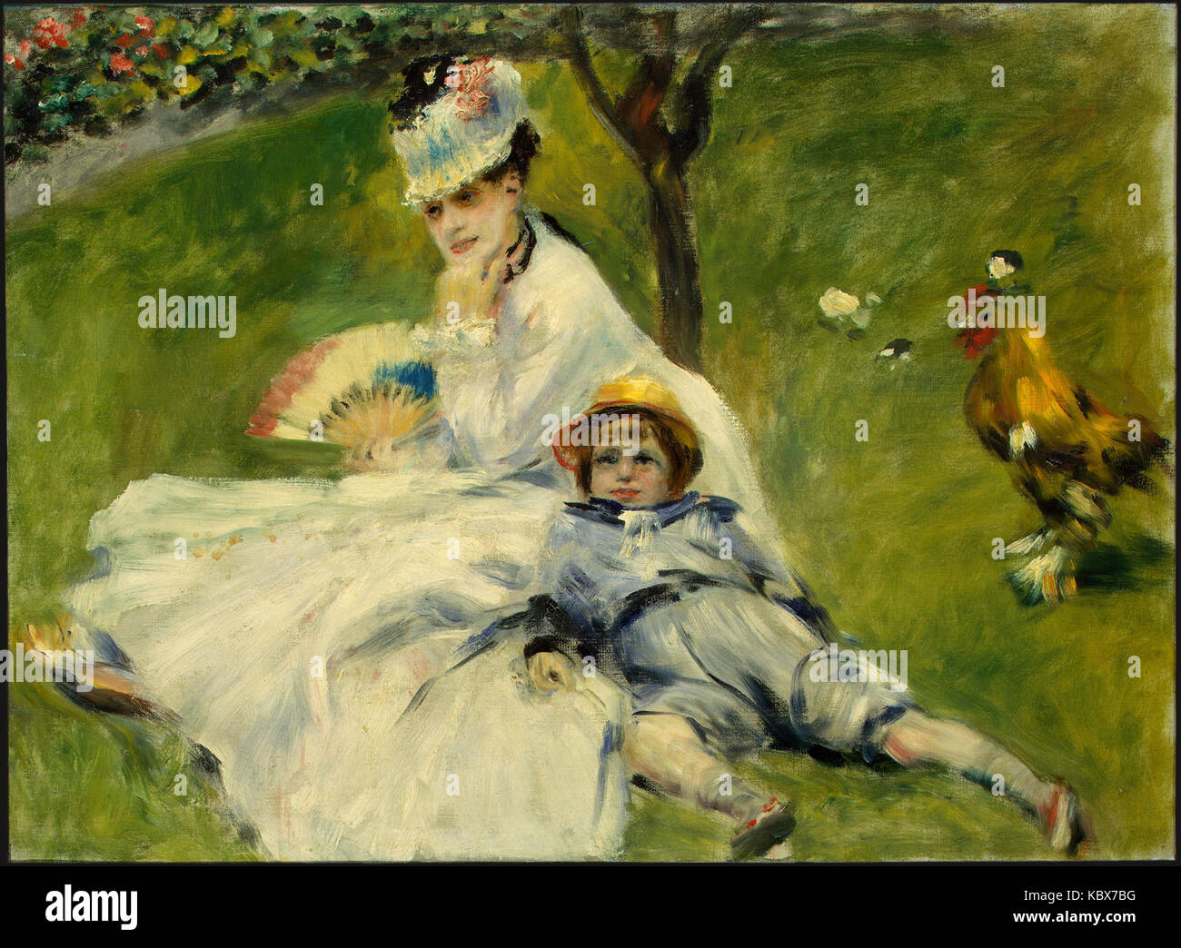 Pierre Auguste Renoir   Madame Monet and her Son Stock Photo