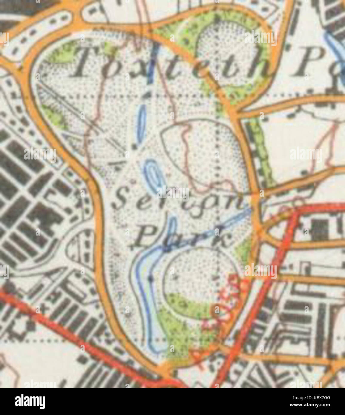 Sefton Park map1947 Stock Photo Alamy