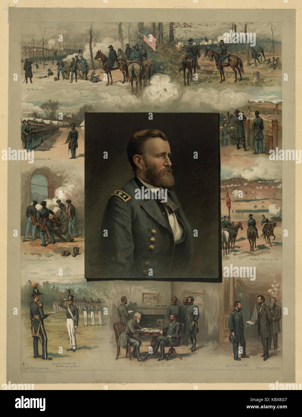 Ulysses S. Grant from West Point to Appomattox unrestored Stock Photo