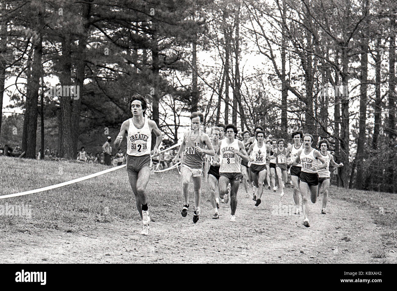 Alberto Salazar leads the pack in the 1979 AAU Cross Country