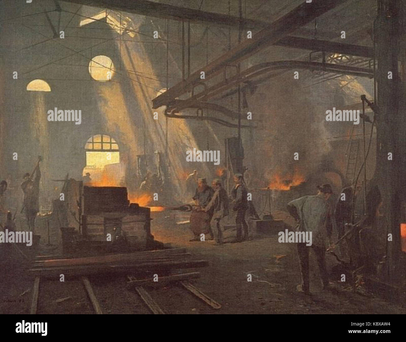 A Forge 1894 Fernand Cormon Stock Photo