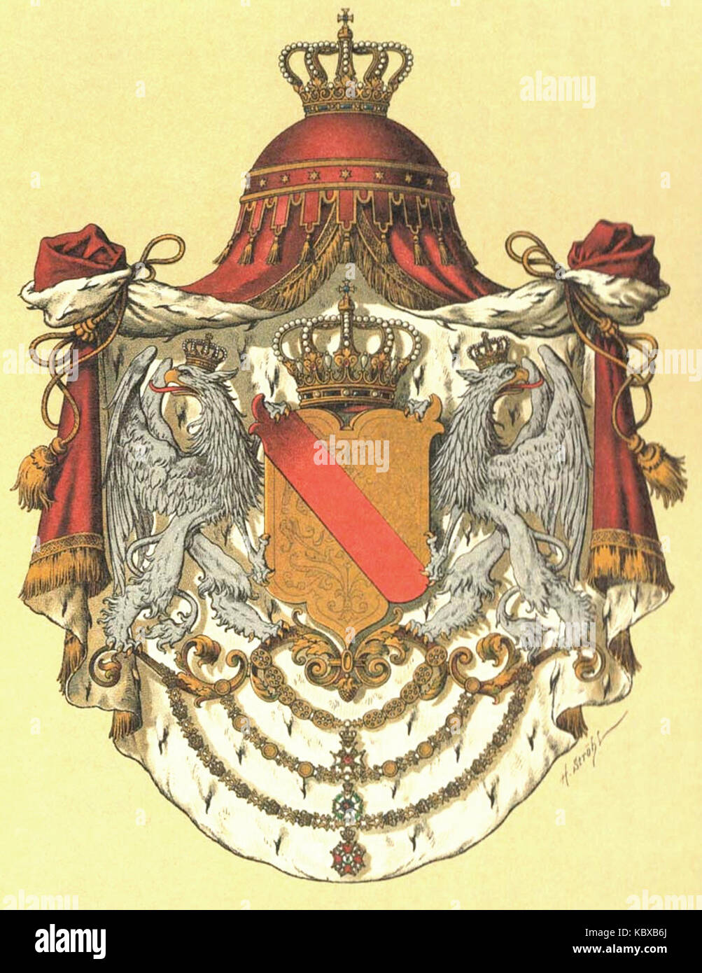 Wappen Deutsches Reich   Grossherzogtum Baden Stock Photo
