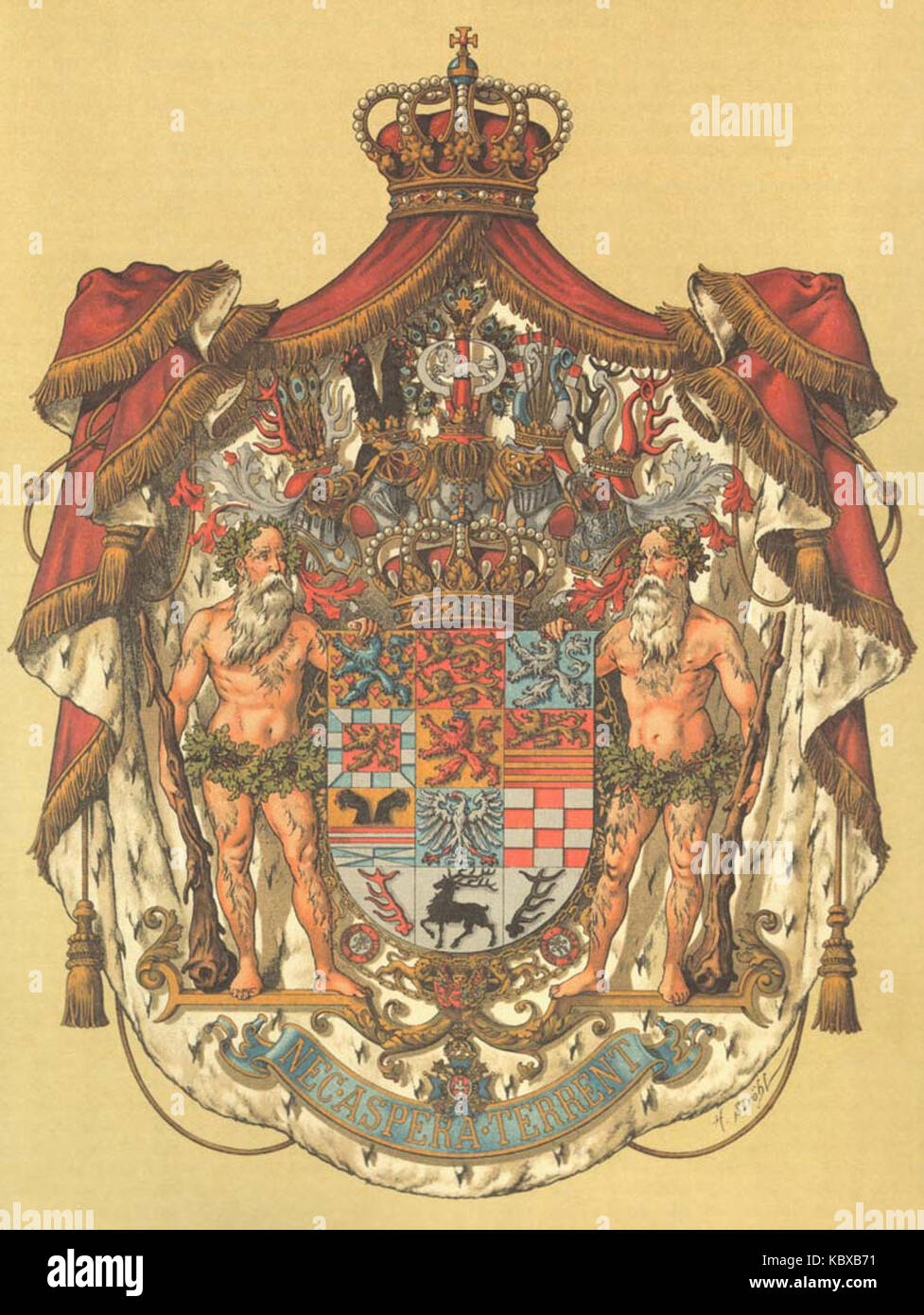 Wappen Deutsches Reich   Herzogtum Braunschweig (Grosses) Stock Photo