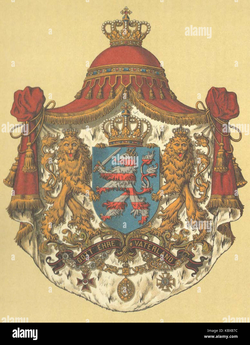 Wappen Deutsches Reich   Grossherzogtum Hessen Stock Photo