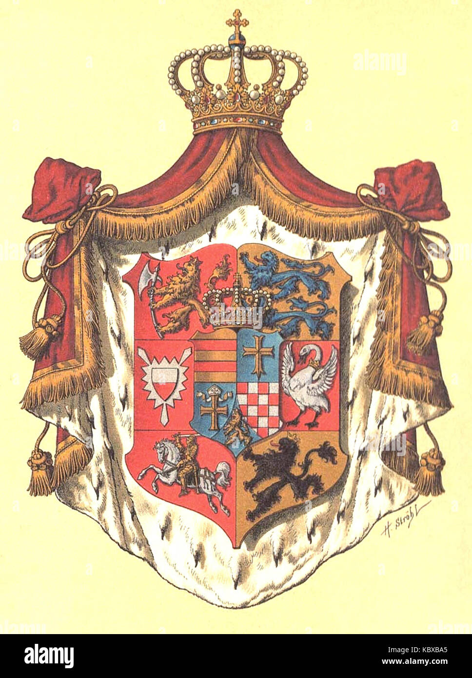 Wappen Deutsches Reich   Grossherzogtum Oldenburg Stock Photo