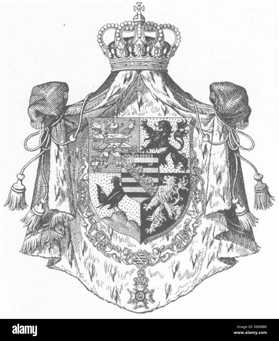 Wappen Deutsches Reich   Herzogtum Sachsen Coburg und Gotha (Mittleres) Stock Photo